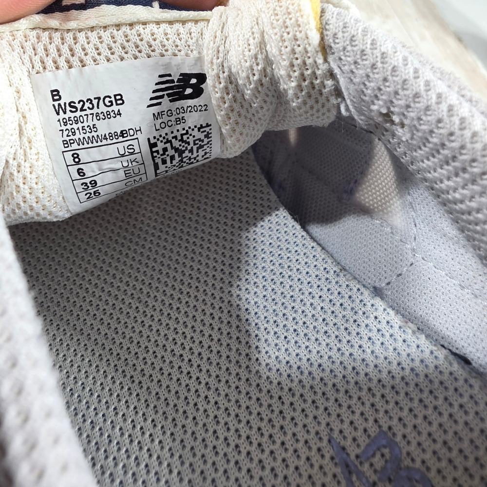 New Balance Women's Gray Sneakers with Light Blue 'N' - Picture 6 of 8